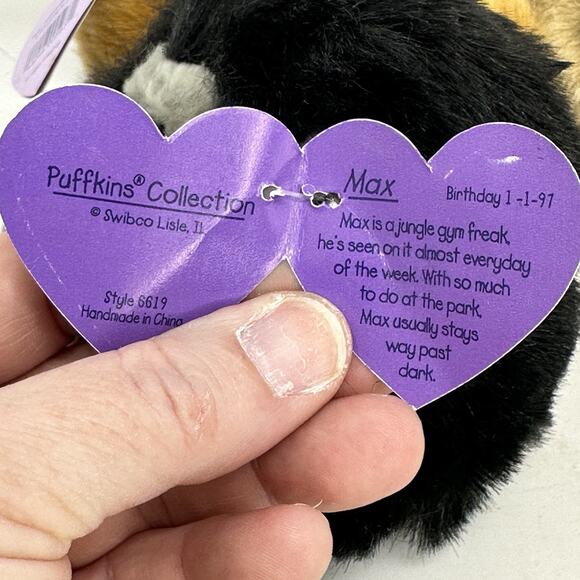 Puffkins Lot of 5 Plush Stuffed Swibco All Have Tags! Ape Dogs Tiger Bear - Picture 8 of 14